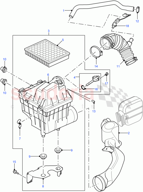 Part Diagram for Land Rover MHK501040