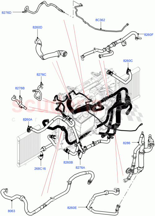 Part Diagram for Land Rover LR100817