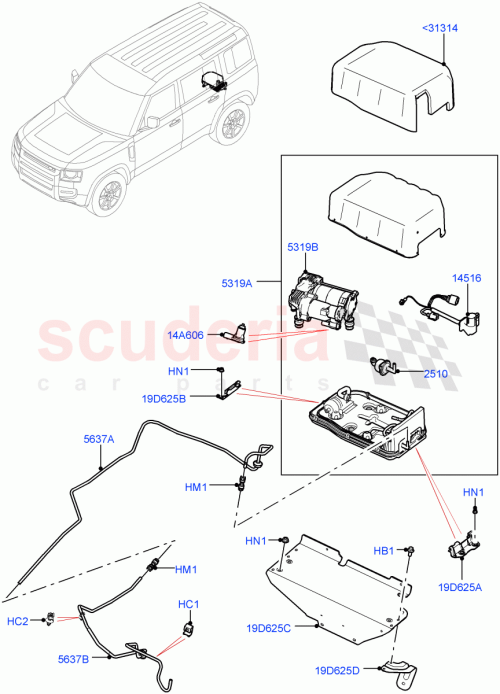 Part Diagram for Land Rover LR129143