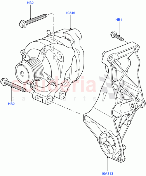 Part Diagram for Land Rover YLU500280
