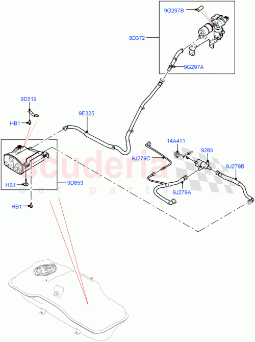 Part Diagram for Land Rover LR135549